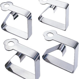 WENKO Tischtuchklemmen Edelstahl 4er Set