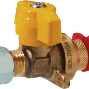 GOK Kupplungsventil kurz mit Flansch RVS8 x Steckkupplung