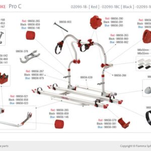 FIAMMA Haltestruktur unten zu Carry Bike Pro C, Pro Deluxe