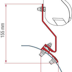 Adapterkit FIAMMA F35 passend für VW Caddy Lift Roof Maxi ab 2016