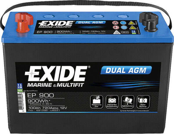 Batterie EXIDE Dual AGM EP 900 100 Ah _K20_