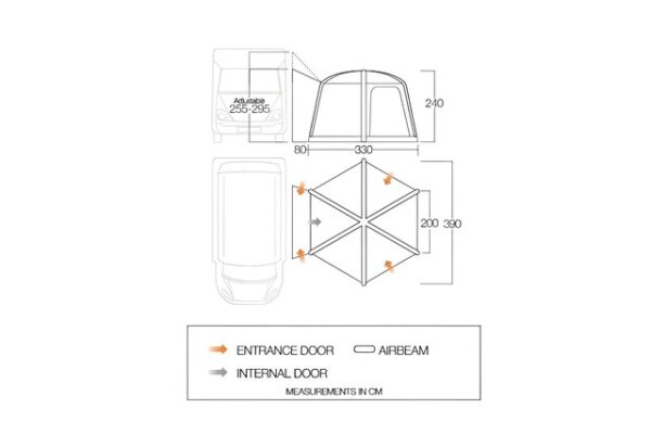 Busvorzelt Vango Hexaway Pro Air Tall Farbe shadow grey – Bild 12