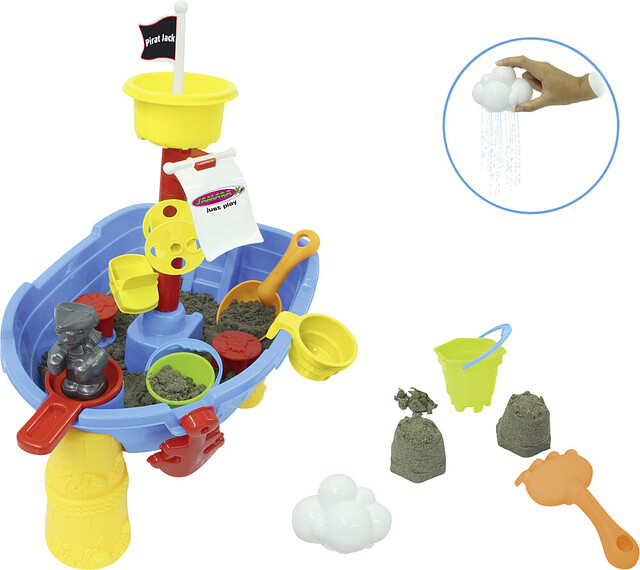 Jamara-LED Sand- und Wasserspieltisch Jamara Pirat Jack 21-tlg.