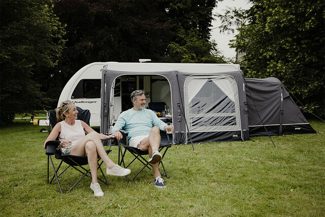 Vango Caravan Vorzelt Balletto Air 390 Elements Shield, kein Boden Farbe grau violett – Bild 3
