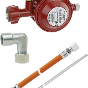 GOK Herdanschluss-Set Basic Regler EN61-DS S2SR (ÜDS) Schlauch, Winkelstück, Rohr