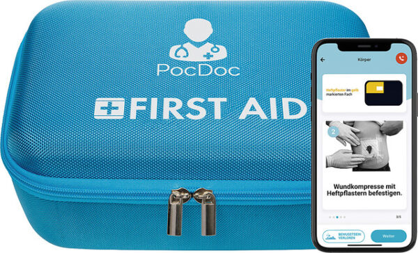 Verbandskasten PocDoc Premium mit Erste-Hilfe App – Bild 2
