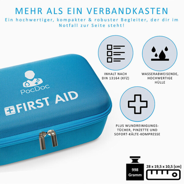 Verbandskasten PocDoc Premium mit Erste-Hilfe App – Bild 3