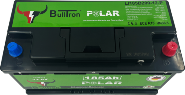 Batterie BullTron Polar 185 Ah LiFePO4 12,8 V Akku mit Smart BMS, Bluetooth App und Heizung 200 A – Bild 4