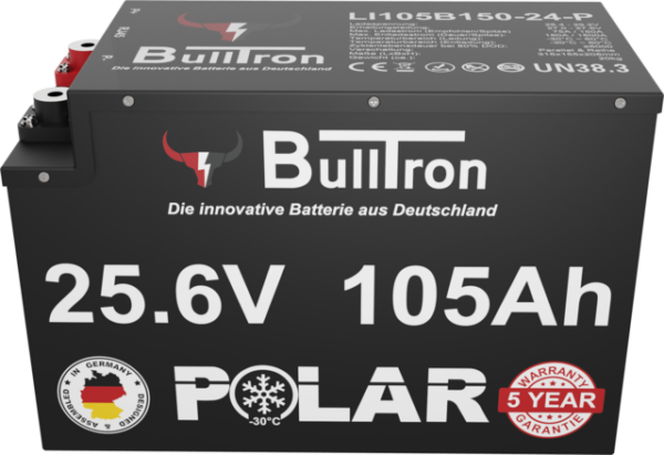 Batterie BullTron Polar 105Ah LiFePO4 25,6V mit 150A BMS – Bild 3
