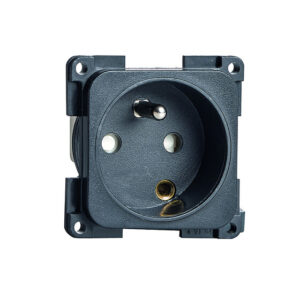 FAWO Steckdoseneinsatz mit Mittenschutzkontakt (belg./fr) Farbe schwarz