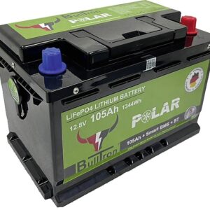 BullTron Batterie Polar 105 Ah LiFePO4 12,8 V Akku mit Smart BMS, Bluetooth App, aktiver Balancer und Heizung1