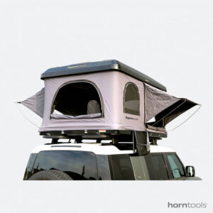 Hartschalen Dachzelt horntools Themis PopUp 140 cm Farbe schwarz / grau