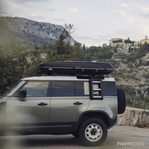 Hartschalen Dachzelt horntools Themis PopUp 140 cm Farbe schwarz / grau