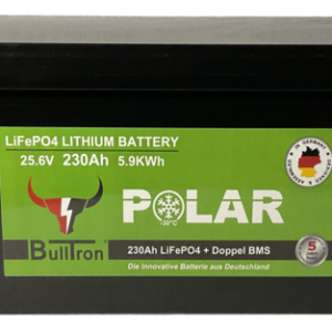 Batterie BullTron Polar 230 Ah LiFePO4 25,6 V Akku mit Doppel-BMS, Bluetooth App, aktiver Balancer und Heizung
