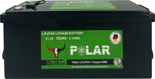 Batterie BullTron Polar 100 Ah LiFePO4 51,2 V Akku mit Doppel-BMS, Bluetooth App, aktiver Balancer und Heizung – Bild 3