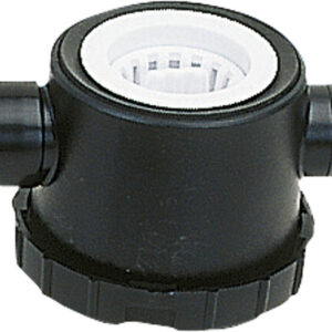 REICH Siphon mit 2 Zugängen und Restesieb zu AW-Rohrsystem