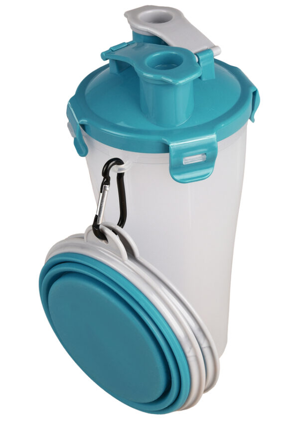 2in1 Reisebecher Trinka Flamingo für Wasser & Futter – Bild 2