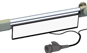 EuroCarry Beleuchtungsleiste für alle Fahrrad- träger Farbe eloxiert