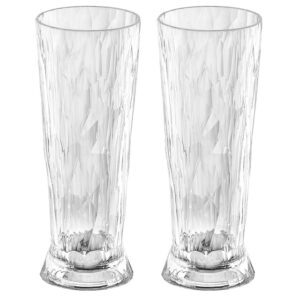 koziol Bierglas CLUB No. 11 Superglas 500 ml, 2er-Set Farbe crystal clear