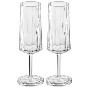koziol Sektglas CLUB No. 14 Superglas 100 ml, 2er-Set Farbe crystal clear