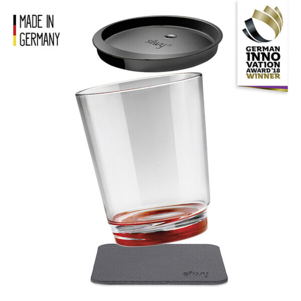 MagnetTrinkbecher silwy Triple 250 ml, Fb. ready red 1 Becher + 1 Deckel + 1 Pad – Bild 2