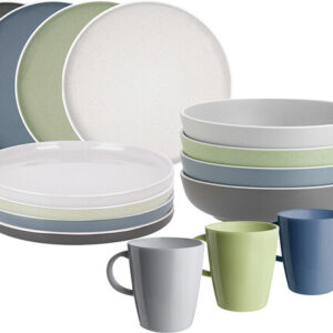 Geschirrset BRUNNER Dolomit Lunchbox Farbe grün / blau / weiß / grau