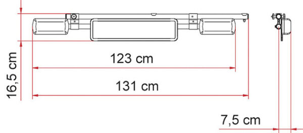 Leuchtenträger FIAMMA Licence Plate Carrier Farbe silber – Bild 2