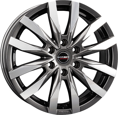 BORBET Leichtmetallfelge CW6 7,5 x 18 Zoll passend für Mercedes Sprinter mistral anthracite polished glossy