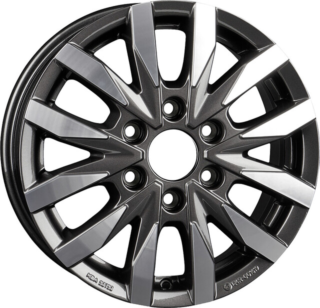 BORBET Leichtmetallfelge CW6 7,5 x 18 Zoll passend für Mercedes Sprinter mistral anthracite polished glossy – Bild 2