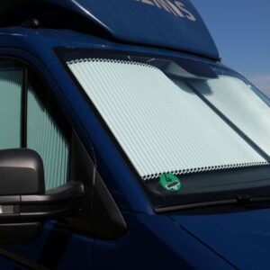 REMIfront IV Fahrerhausver- dunkelung SET passend für MAN TGE 2019 bis 2024 mit Ablagefach oben Farbe grau