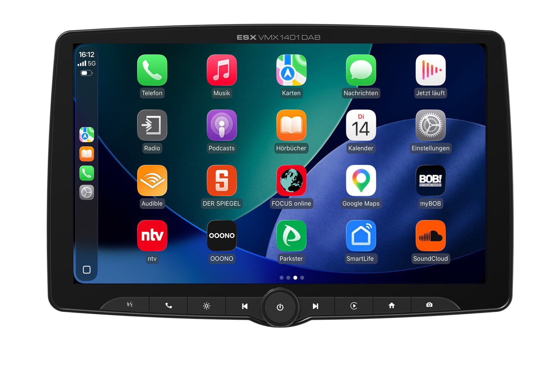 ESX - VISION VMX1401DAB – 1-DIN Multiangle Media Moniceiver mit 14 Zoll Touchscreen
