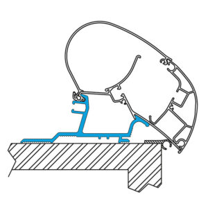 Markisenadapter passend für DOMETIC PerfectRoof Caravan und Master 450 cm