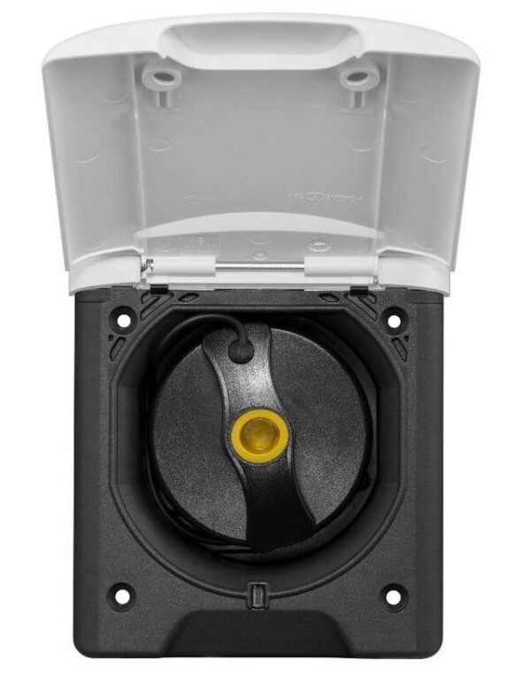 Diesel-Einfüllstutzen FAWO mit Magnetklappdeckel Schlauchanschluss 50 mm Farbe reinweiß