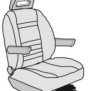 Sitzbezug Isri Atessa Sitz Basis passend für Ducato 09/2006 - 2005/13 6 Velours 2-teilig Farbe anthrazit