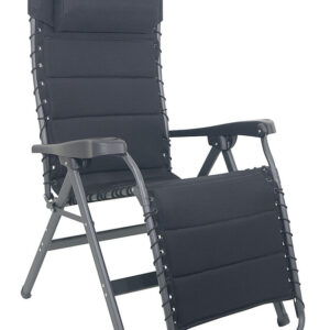 Relaxliege CRESPO AD-80 mit verstellbarem Kopfpolster gepolstert, Farbe schwarz