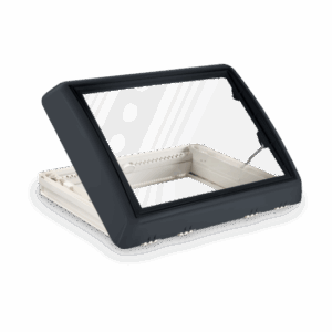 Dachfenster DOMETIC Midi-Heki Style 700x500 mit Zwangsentlüftung, Kurbel, grau
