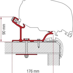 Adapter FIAMMA passend für Carthago Malibu 490 cm für F65/F80