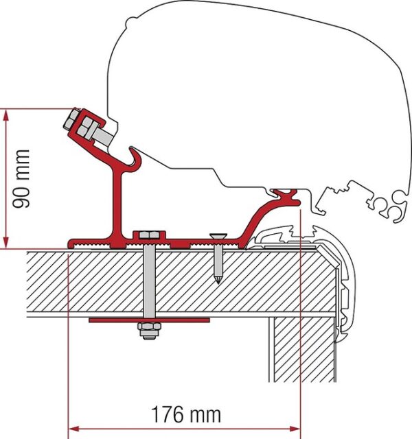 Adapter FIAMMA passend für Carthago Malibu 490 cm für F65/F80