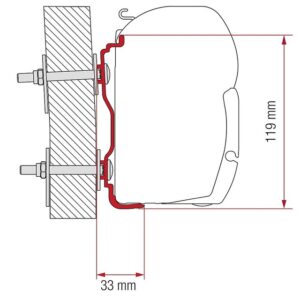 Adapter Fiamma passend für Hymer ab 2016 für F45/F70