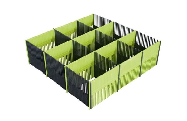 Stauleisten 100 MAXXI purvario Fb. limonengrün/anthrazit für Schubladen und Schränke 8er Set