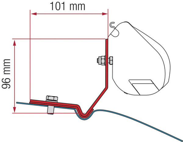 Adapterkit FIAMMA F35 passend für VW Caddy Maxi ab 2016
