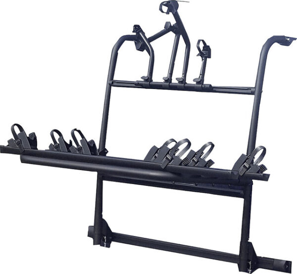 Universalträger Euro Carry Adventure Rack Grundrahmen inkl. Aufleger pass. für VW T6 2 Räder, Tragl. 60 kg, schwarz
