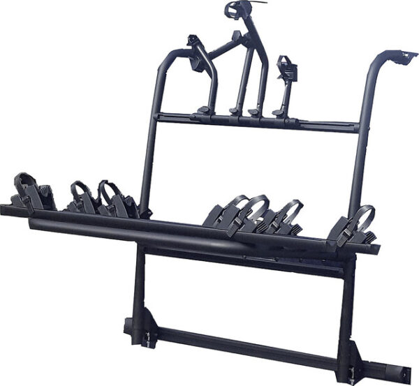 Universalträger EuroCarry Adventure Rack Grundrahmen mit Aufleger, passend für VW T5, 2 Räder, Tragl. 60 kg, schwarz