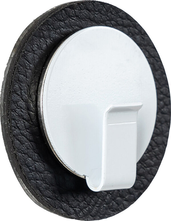 Magnet-Haken silwy CLEVER WHITE Fb. weiß / schwarz inkl Metall-Nano-Gel-Pad BLACK