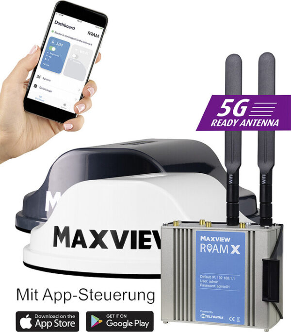Antenne und Router MAXVIEW Roam X Farbe weiß