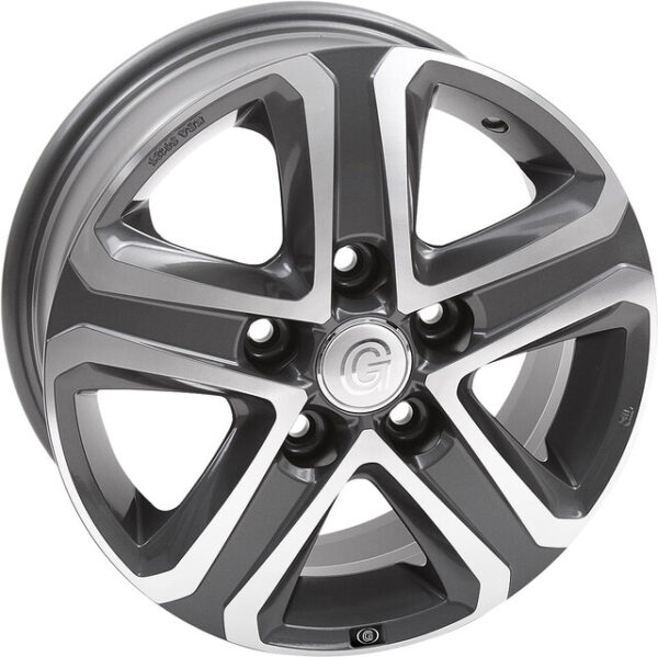 Leichtmetallfelge Goldschmitt GSM6 Gr. 6,5x16 Zoll LK5x130 ET 52 passend für Ducato 250 Fb. anthracite polished glossy