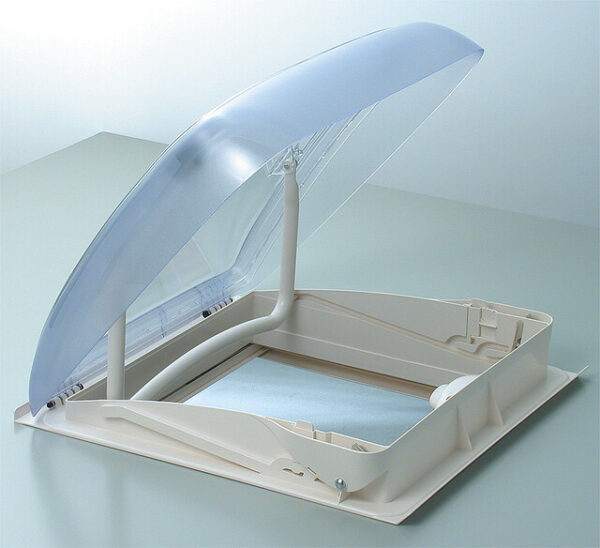 Dachhaube Dometic Mini Heki Style Dachstärke 43 - 60 mm Ausschnittmaß 40 x 40 cm mit Zwangsbelüftung