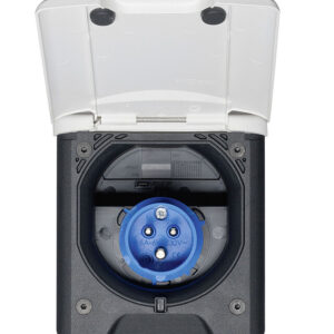 Einspeisungsstecker CEE17 ABL mit Magnetdeckel Farbe anthrazit