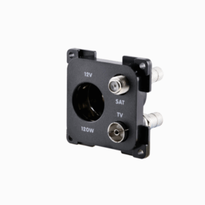 Steckdose 12V, 12mm DIN TV+SAT, Fb. schwarz