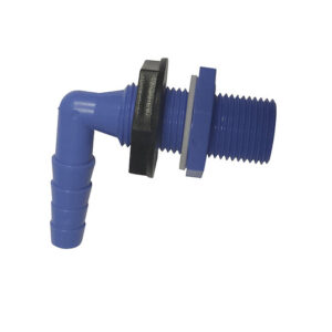 Winkel- Tankanschlussteil 1 / 2 Zoll x 10 / 12 mm beidseitig mit Dichtungen und Mutter Farbe rot